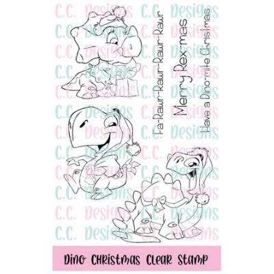 C.C. Designs Clear Stamps - Dino Christmas